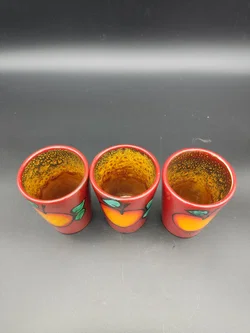 Gmundner Porzellan - Kleiner Krug & 3 Becher mit Apfelmotiv - Bild 3
