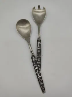 Pewter Haugrud Norway - Vintage Salatbesteck - Bild 1