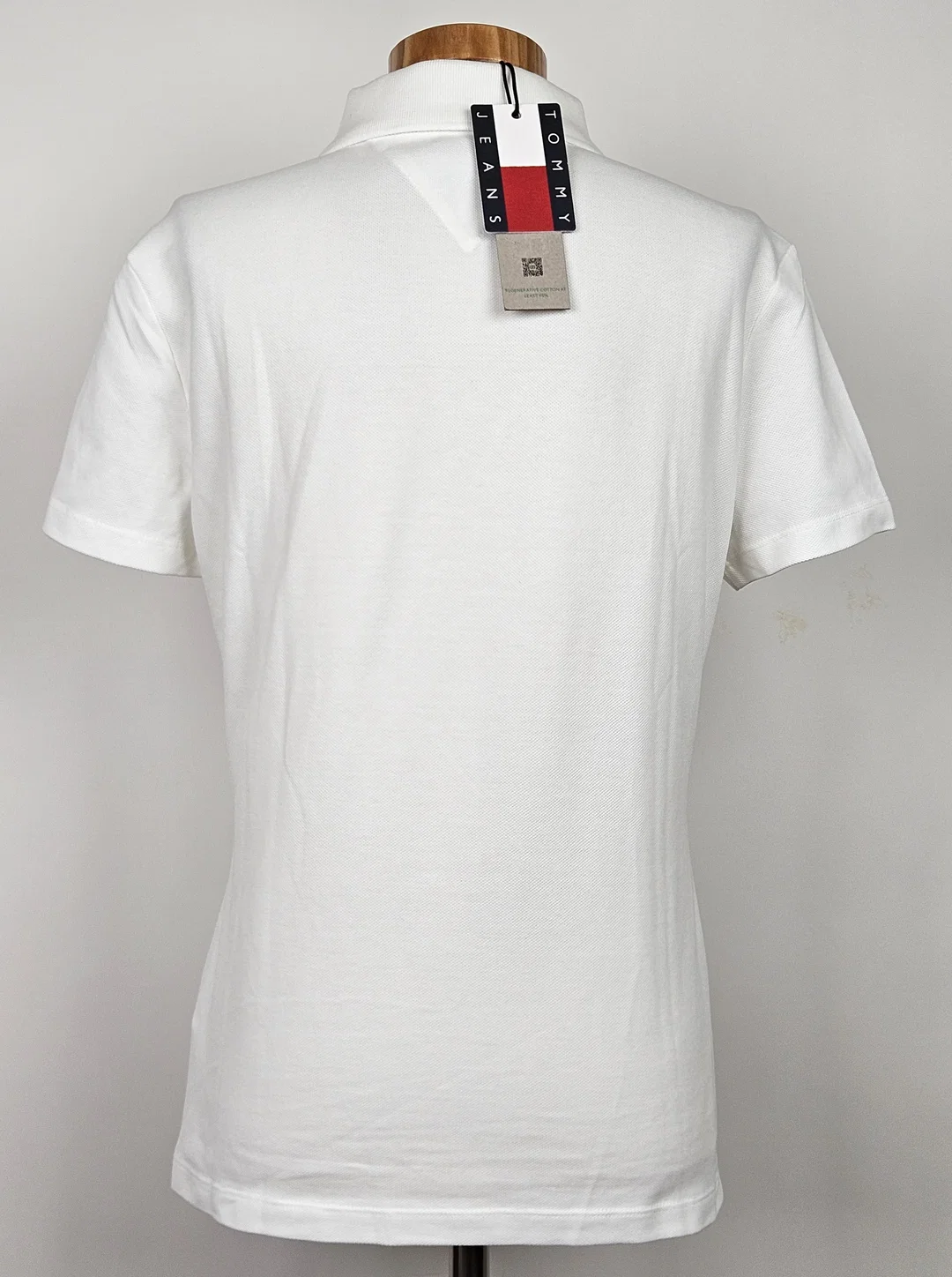 TOMMY JEANS Damen Poloshirt, weiß - Gr. L  – Bild 3