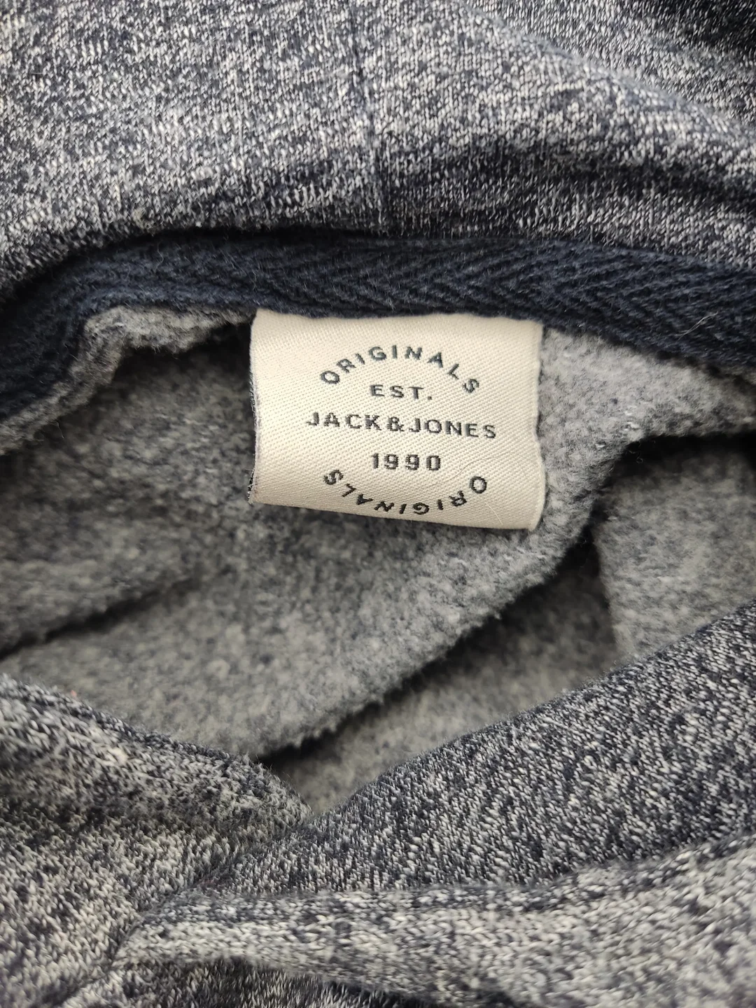 Jack & Jones Herren Hoodie  blau meliert Gr. XL – Bild 3