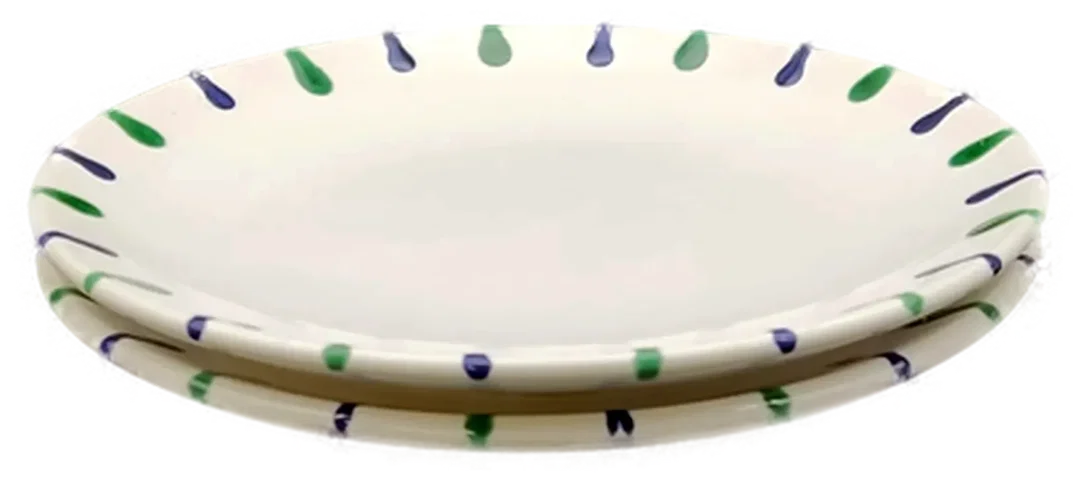 Gmundner Keramik - Dessertteller Traunsee (blau/grün) Ø 20 cm (2-teilig) – Bild 1