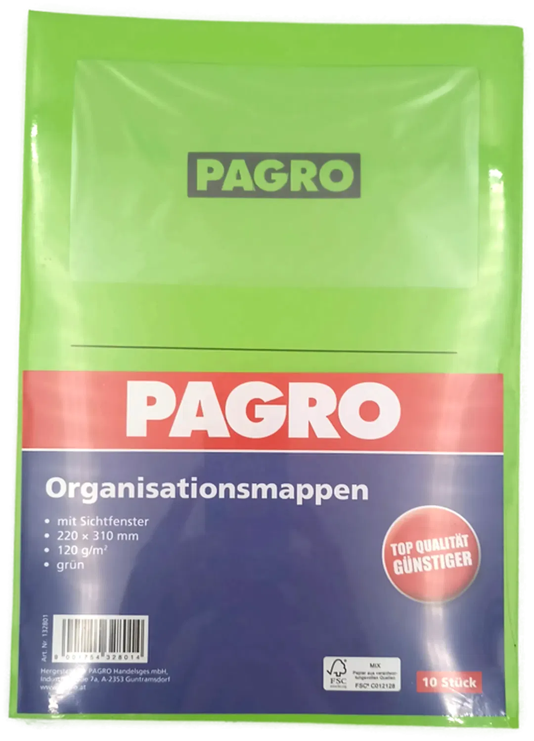 PAGRO Organisationsmappen mit Sichtfenster grün 10 Stk. A4 - Bild 4