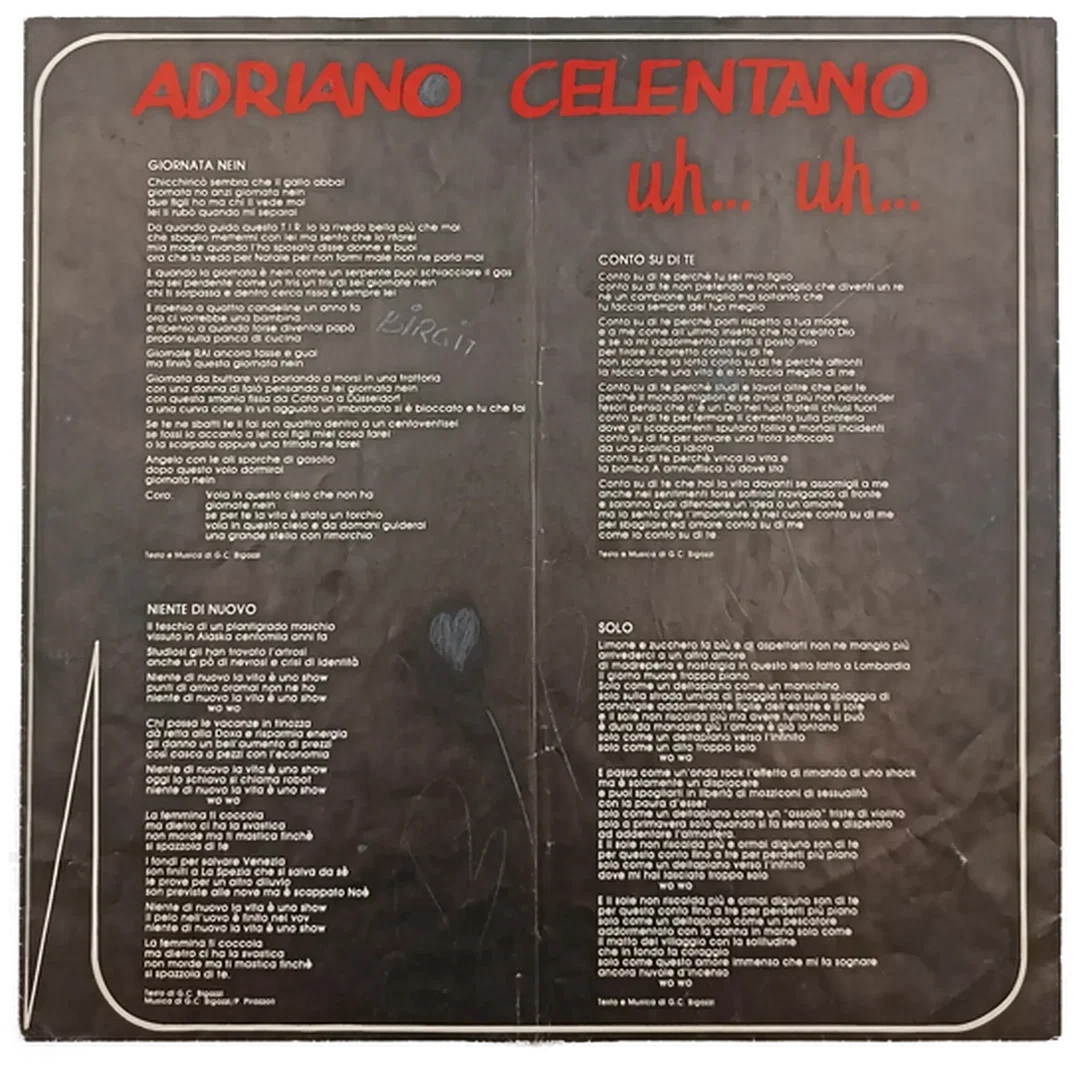  LP Vinyl Adriano Celentano "Uh... uh..."  – Bild 3