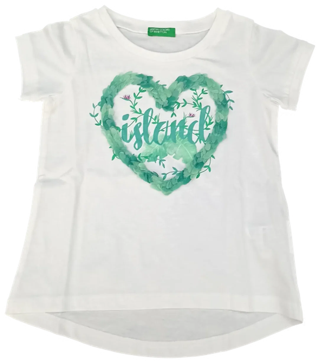 United Colors of Benetton Kindershirt weiß gemustert Gr. 1Y - Bild 1