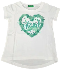 United Colors of Benetton Kindershirt weiß gemustert Gr. 1Y - Bild 1