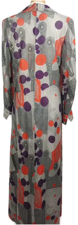 Vintage-Abendkleid silber gemustert - L/40 - Bild 2