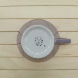 Kaffetasse 2‑tlg. Lilien Porzellan - Daisy, Lila  – Vorschau 4