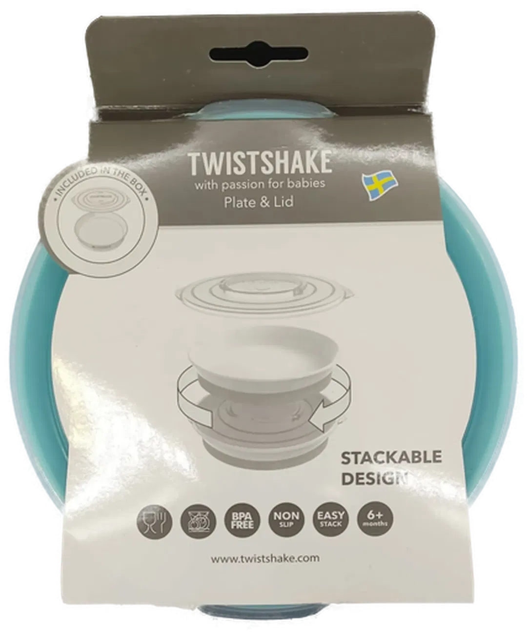 Twistshake Essgeschirr Teller mit Deckel für Babies in blau - Bild 4