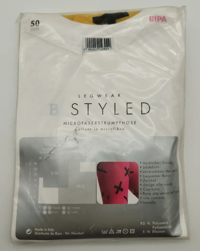 B.STYLED Microfaserstrumpfhose Gelb - Gr. S/M / 95% Polyamid, 5% Elasthan – Bild 3