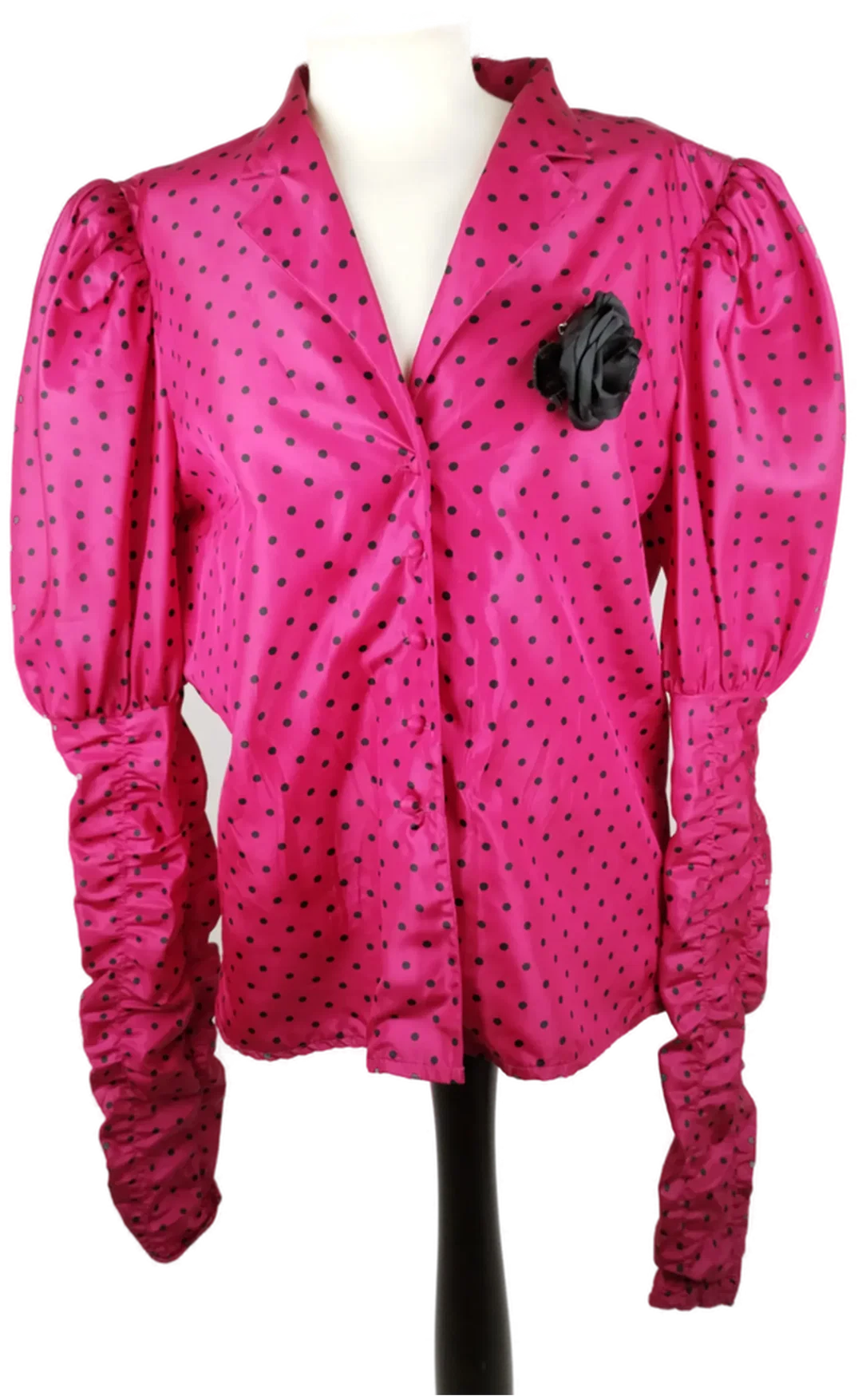 FINK Modell Bluse - Gr. 40 / Polkadot mit Brosche – Bild 2