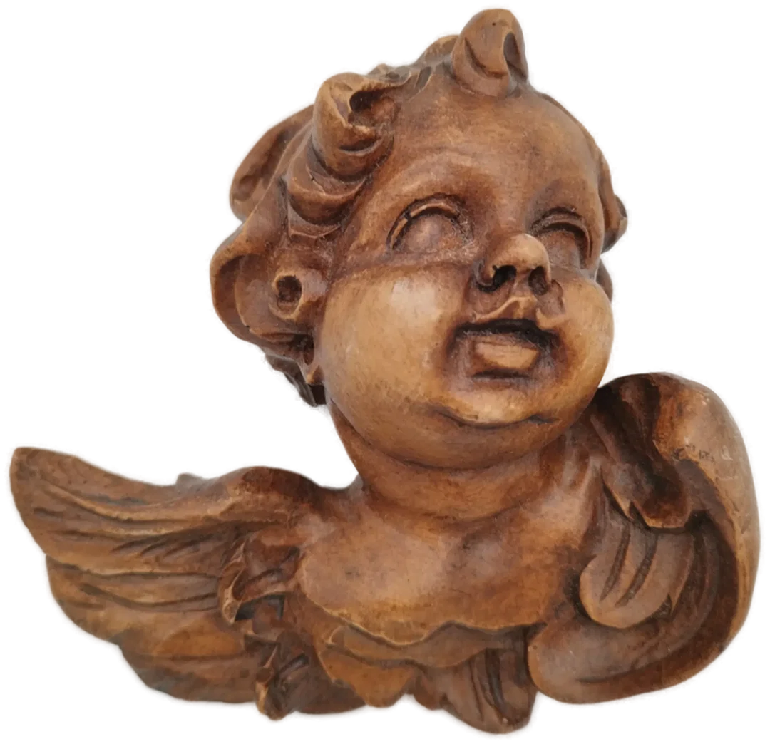 Dekorativer Engel aus Holz - ca. 16x16 cm - Bild 4