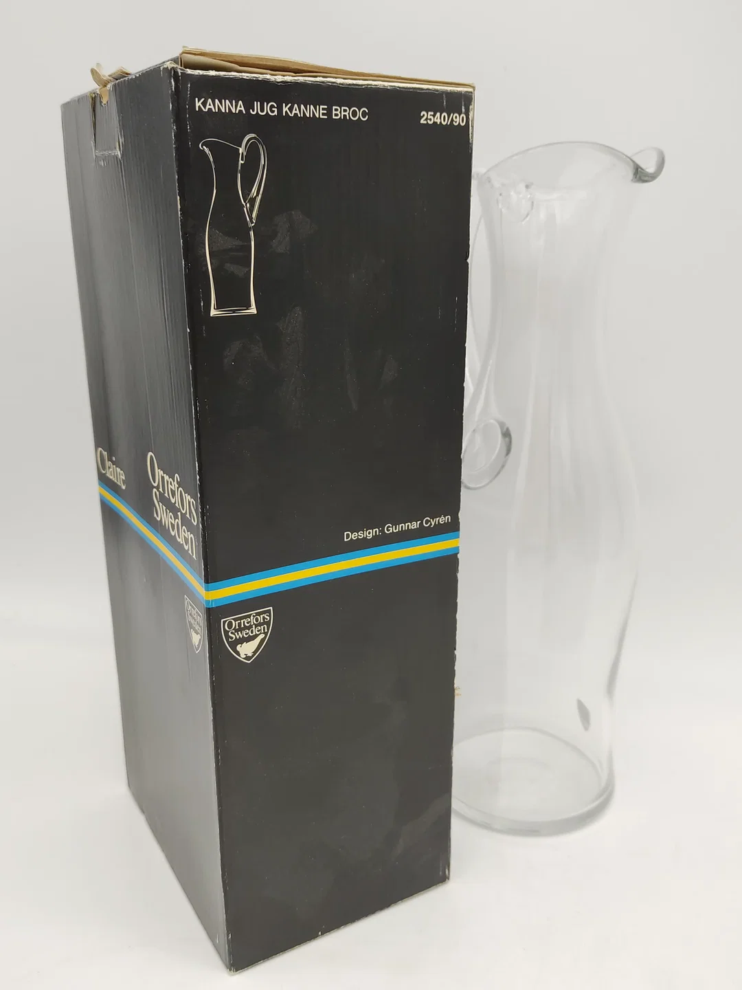 Wasserkrug/Wasserkanne von ORREFORS SWEDEN (Design "Claire"). 1 Liter – Bild 6