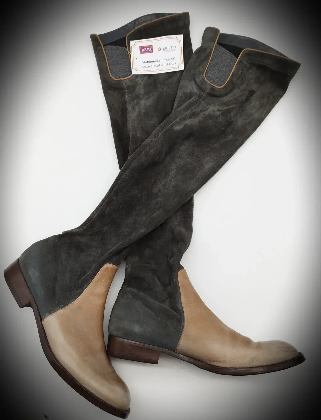 Overknee-Stiefel Brunello Cucinelli Leder Gr. 41,5 - neu besohlt  - Bild 1