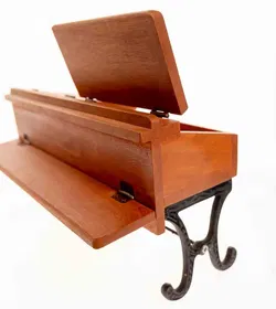 Kleine Antike Schulbank (Holz), Puppenschulbank  - Bild 2