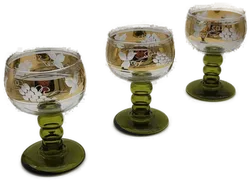 3er-Set Rhein-Römer Kristall Gläser Goldrand |  Vintage-Charme - Bild 2