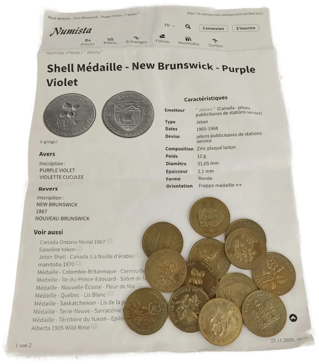 Werbemedaillen Shell aus Kanada - 13 Stück – Bild 4