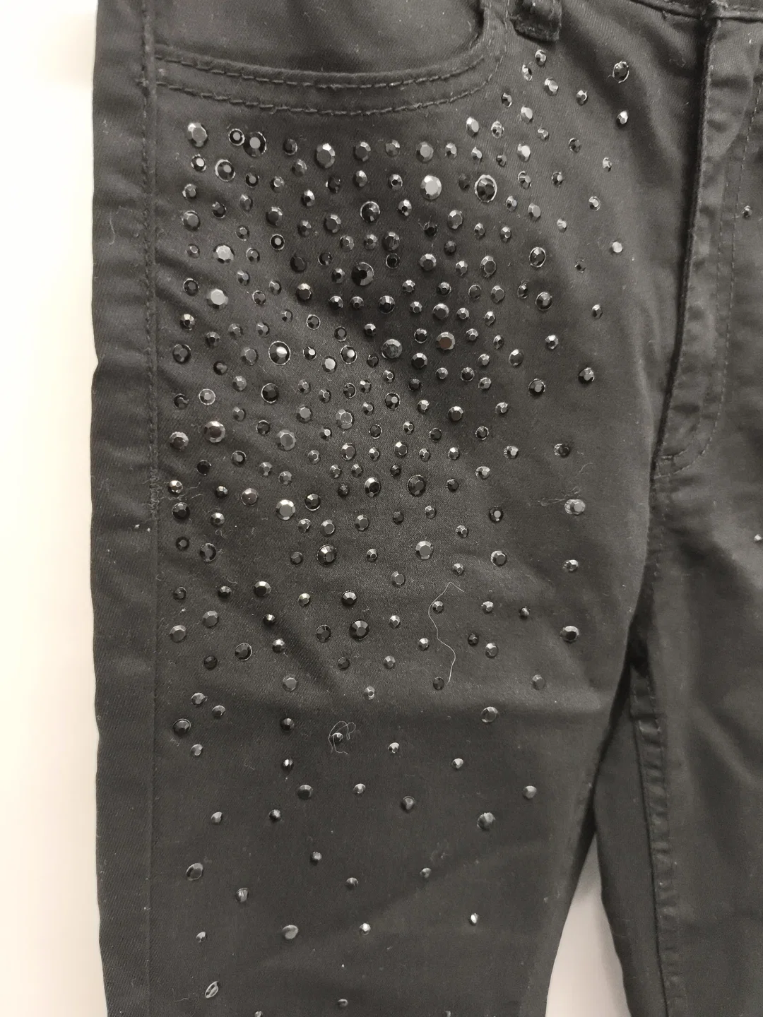 Hose mit Strass, skinny, Damen, Gr. 36, H&M – Bild 4