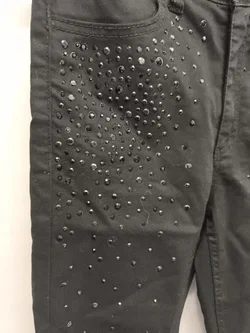 Hose mit Strass, skinny, Damen, Gr. 36, H&M - Bild 4