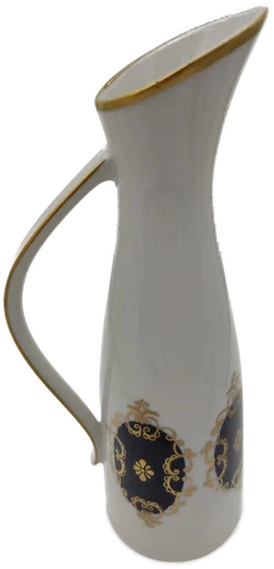 Porzellan Vase Echt Kobalt mit Gold von GDR 1762 | Unikat Henkelvase aus Thüringen  - Bild 1