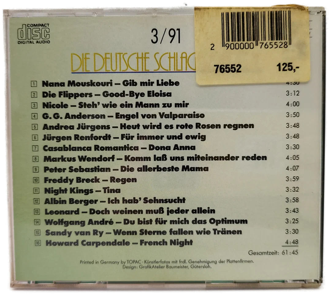 Die deutsche Schlager Parade - Original Hits CD – Bild 2