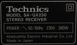 Technics HiFi-Anlage Vintage Set Made in Japan – SA-GX230 Receiver, SH-GE90 DSP, RS-BX747 Kassettendeck - Bild 5