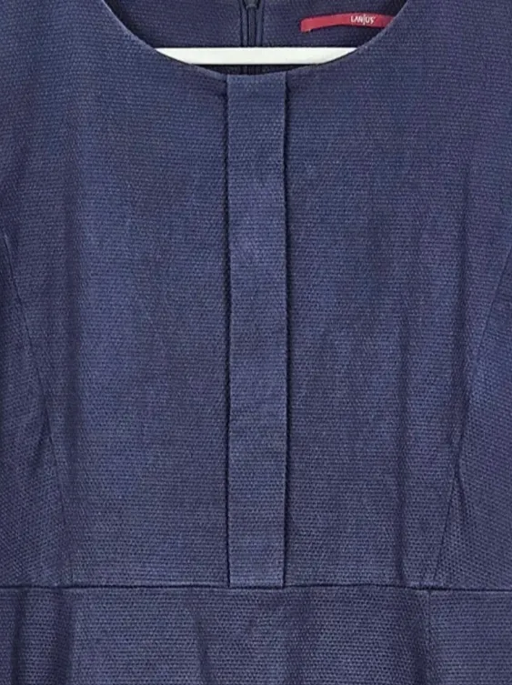 Lanius Damen Midi-Kleid, dunkelblau - Gr. XXL / 44 – Bild 3