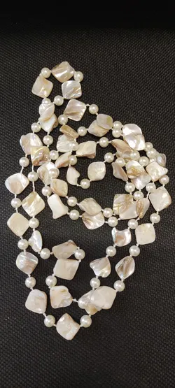 handgeknüpfte Muschel-Perlenkette  - Bild 2