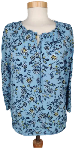 Bonita Damen Bluse blau/gelb/weiß geblümt - S/36 - Bild 1