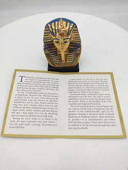 Goldener Maske von Tutanchamun Porzellan & Zertifikat von Franklin Mint | Limitierte Rarität - Bild 8