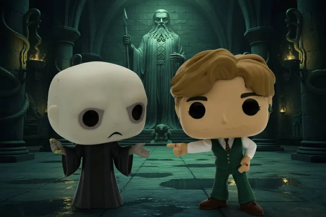 Funko Pop Figuren – Harry Potter Set (Lord Voldemort & Gilderoy Lockhart) – ca. 10 cm, ohne OVP - Bild 1