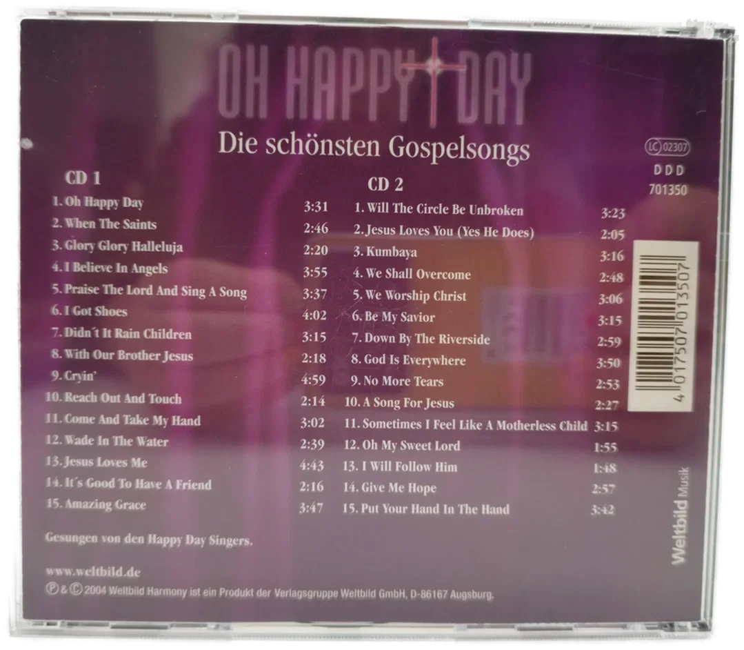 Oh Happy Day, Die schönsten Gospellieder - Doppel CD – Bild 2