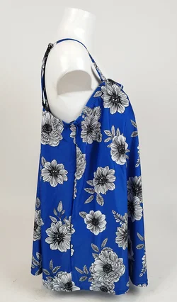 Long-Tankini-Oberteil, Gr. 50, Blumenmuster – Vorschau 2