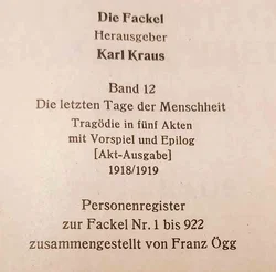 Buch Gesamtwerk Zeitgeschichte, Karl Kraus: die komplette Sammlung der legendären Zeitschrift 