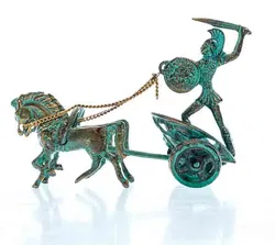 Skulptur Achilles Chariot Bronze  - Bild 3