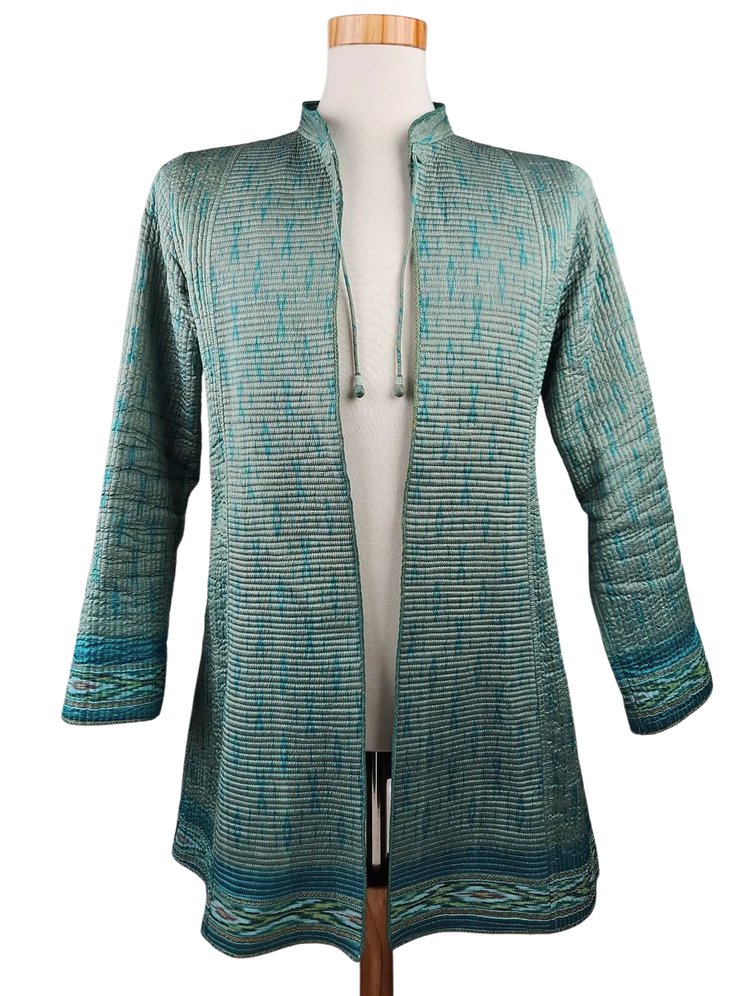 Dori - Vintage Herren Jacke (Seide), türkis - Gr. M - Bild 1