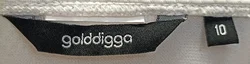 golddiga Neckholder-Badeanzug schwarz/weiß mit Applikation Gr. 38 - Bild 4