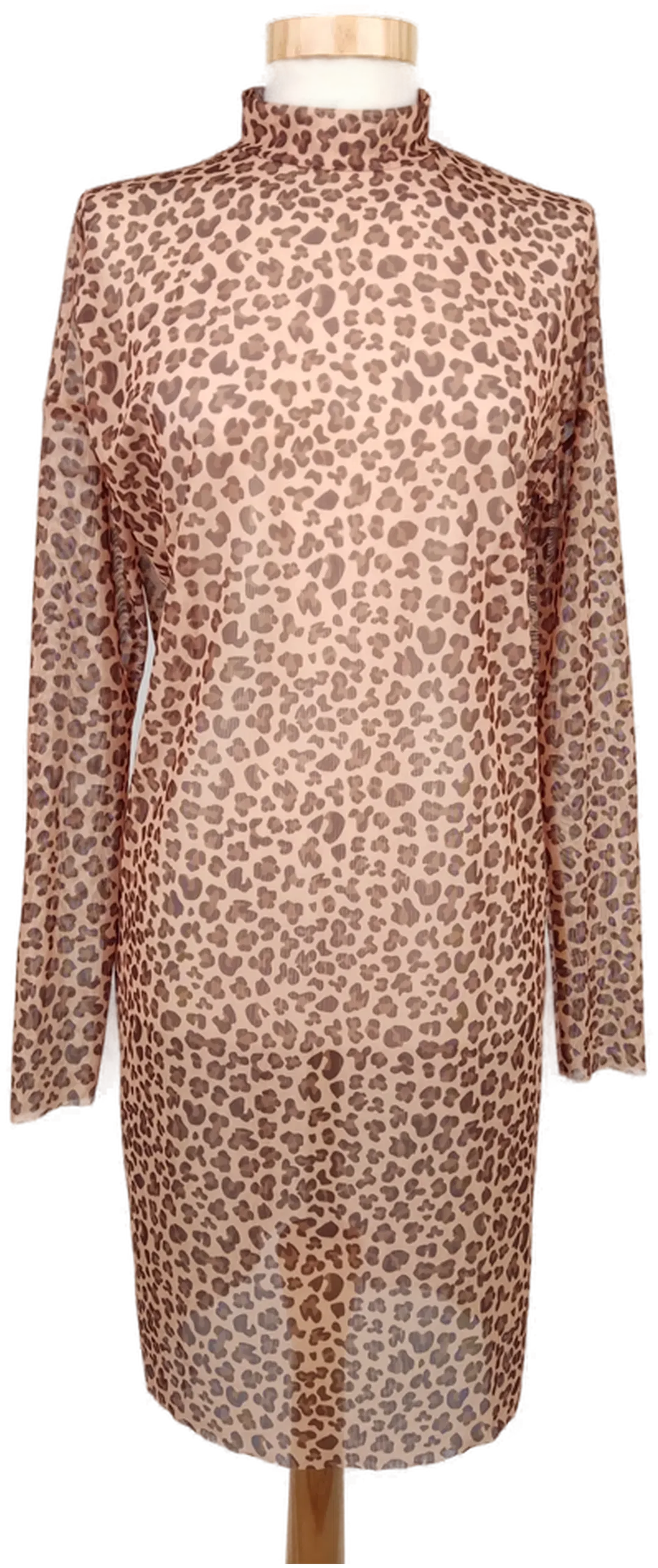 Pieces Damen Transparent-Kleid, beige/braun- Gr. XS - Bild 1