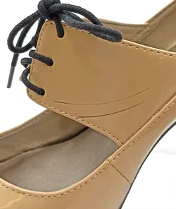 Levity Schnürpumps Mary Jane Stil in beige/schwarz Gr. 39 - Bild 7