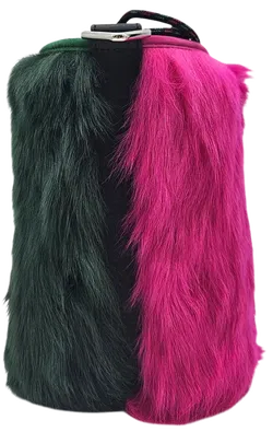 Max V. Kœnig Damen Handtasche, pink/grün - plüsch - klein - Bild 3