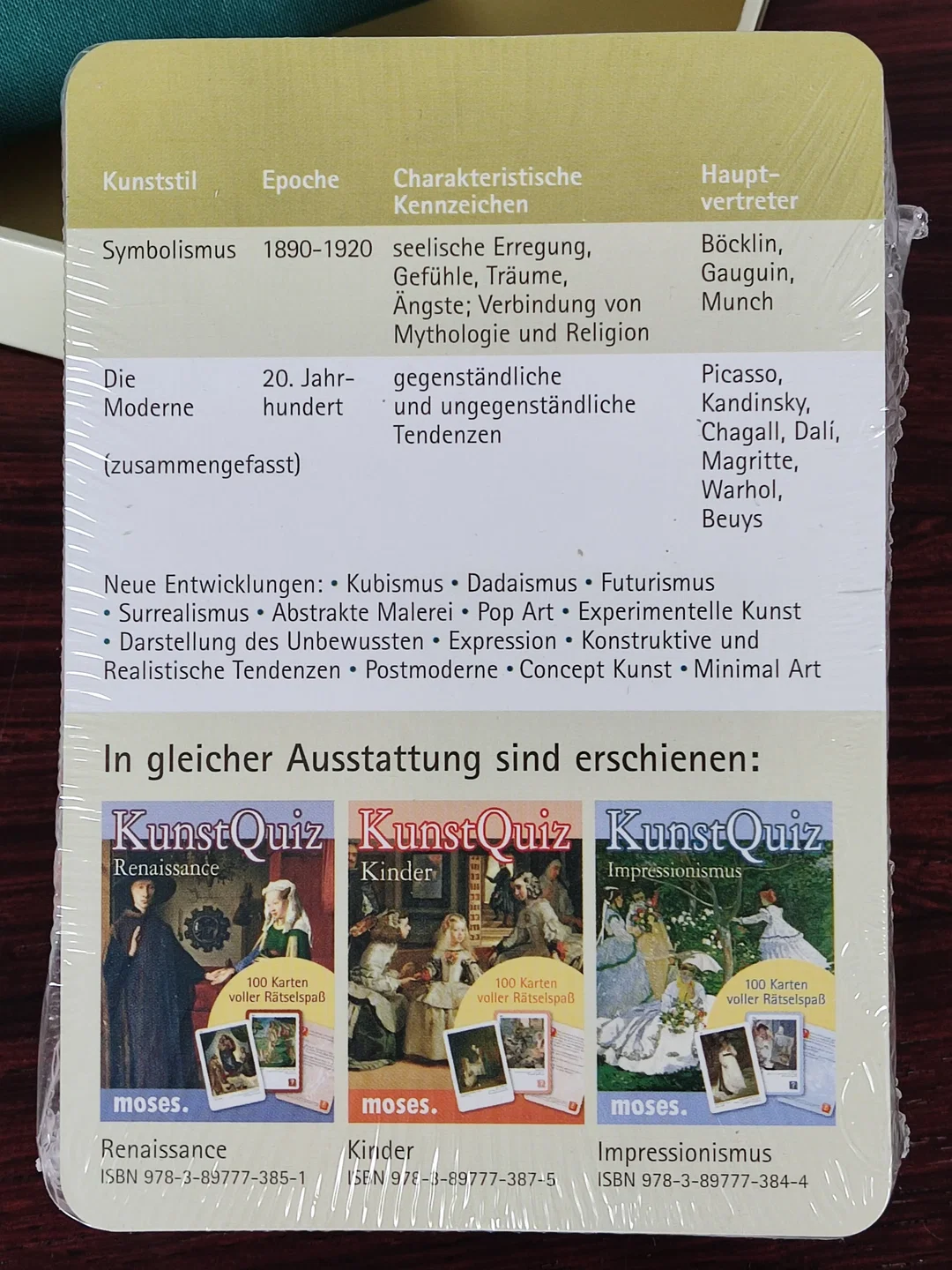 Kunst Quiz Blumen - Kartenspiel - moses. – Bild 2