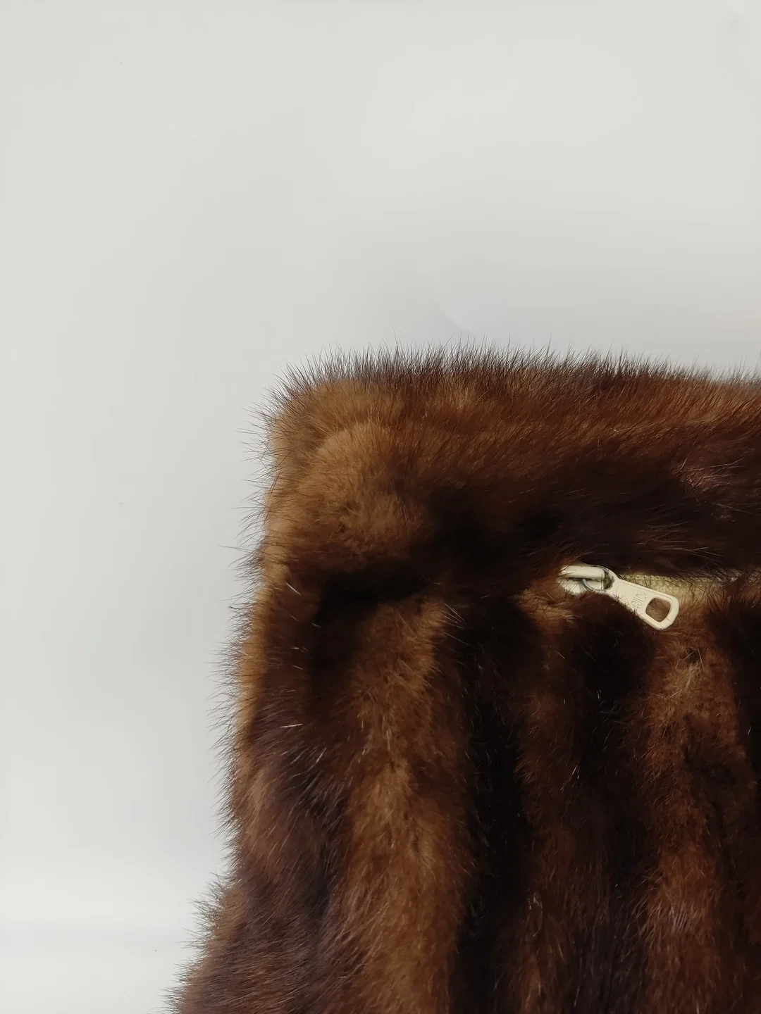 Vintage Damen Pelzmuff / Handwärmer braun – Bild 3