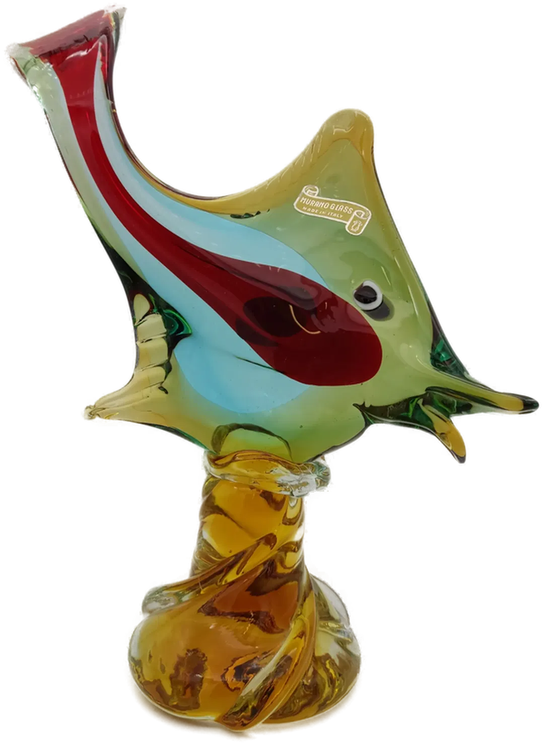 Muranoglas Fisch, mehrfarbig, Höhe ca. 28 cm  - Bild 1