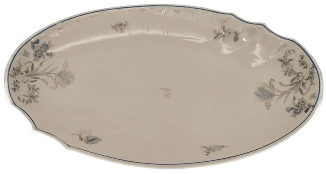 Servierplatte oval, sehr alt, Pirkenhammer, shabby chic - Bild 1