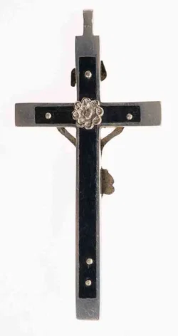 Antikes Kruzifix mit Totenkopf-Motiv – Deutschland, um 1900  - Bild 3