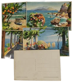 Künstler-Ansichtskarten S. BONELLI, Süden, Meer,......5 Stück - Bild 2
