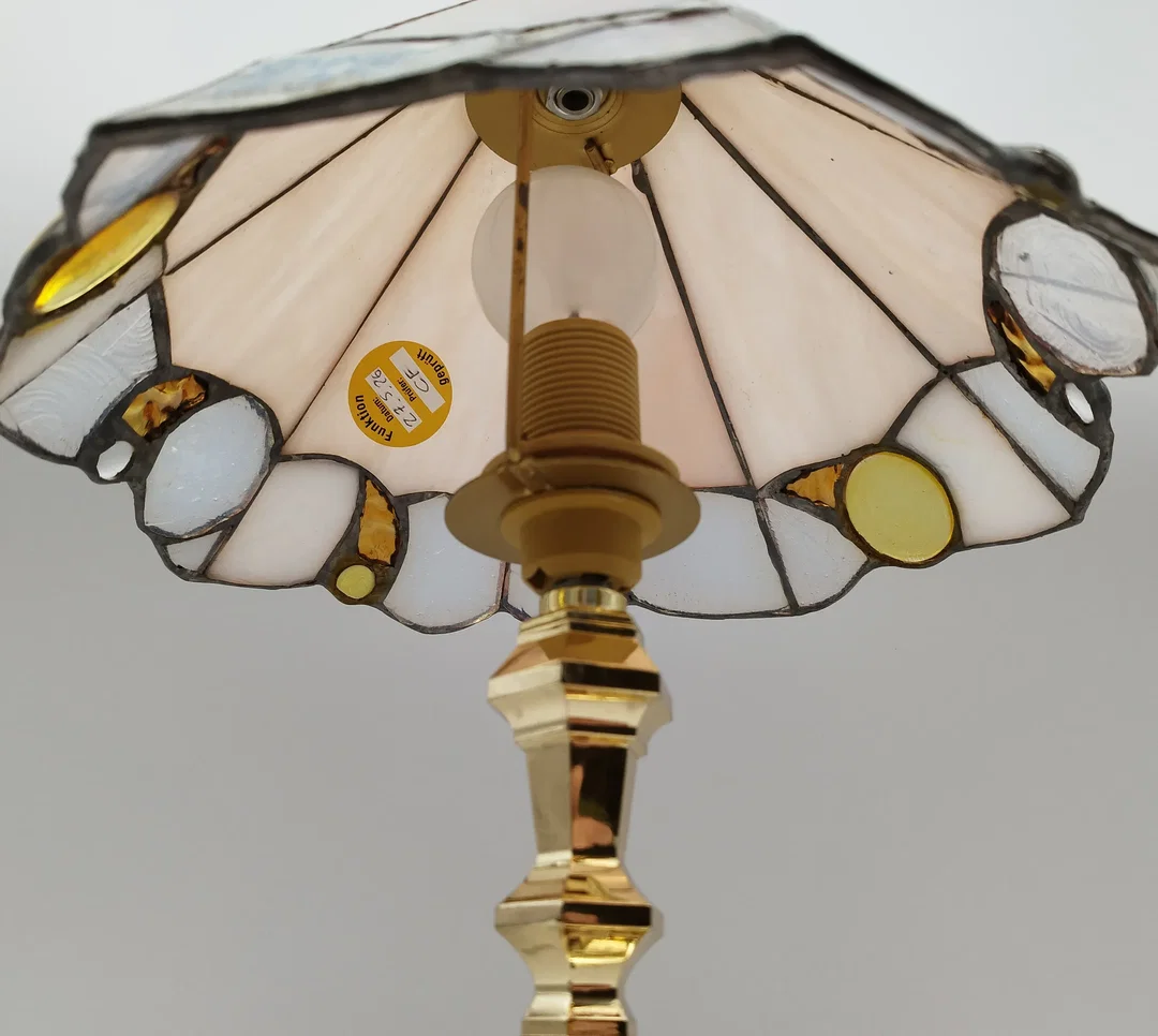 HONSEL Stained Glass Nachttischlampe - 40W / 250V / Handarbeit – Bild 5