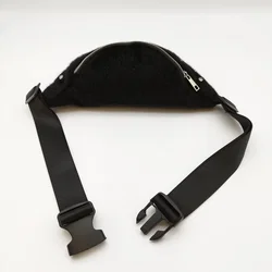 Bauchtasche Schwarz Felloptik mit Strass | Einmaliges Unikat - Bild 4
