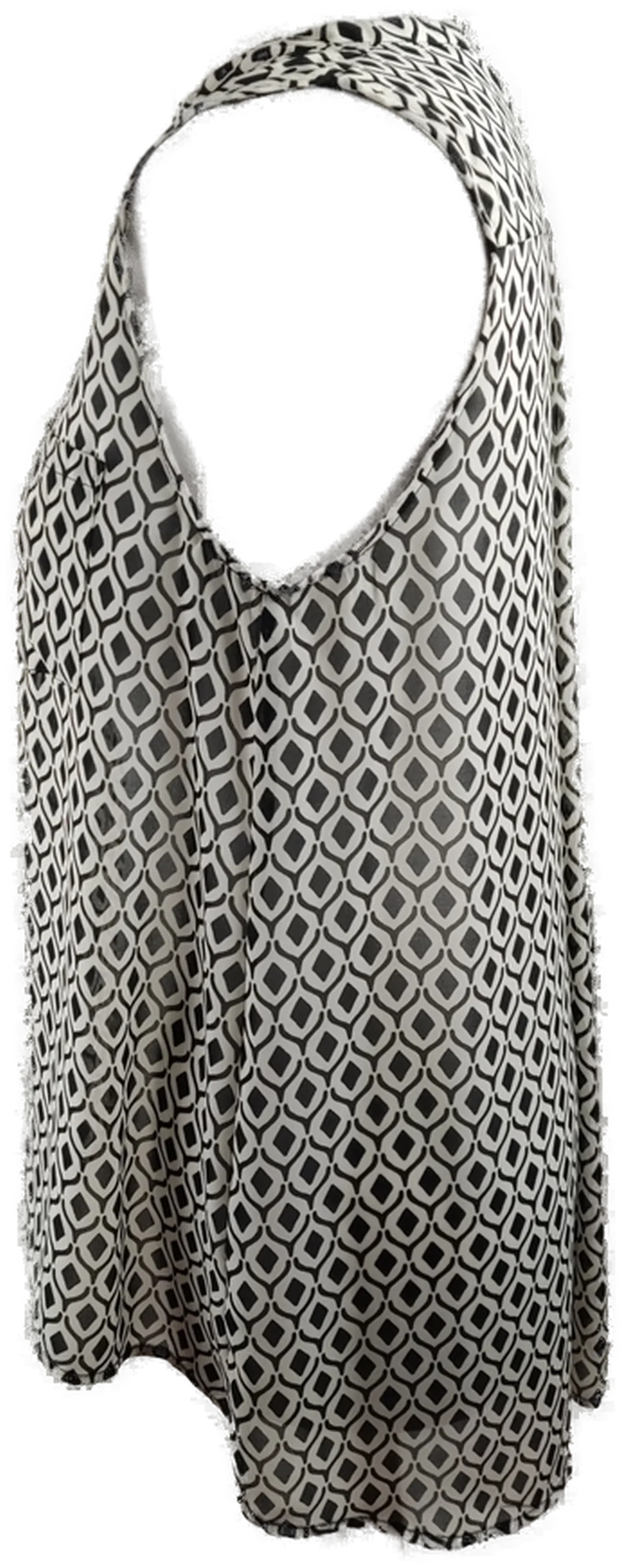 H&M Damenbluse Gr. 36, Weiß-Schwarz Gemustert | Casual-Chic – Bild 2