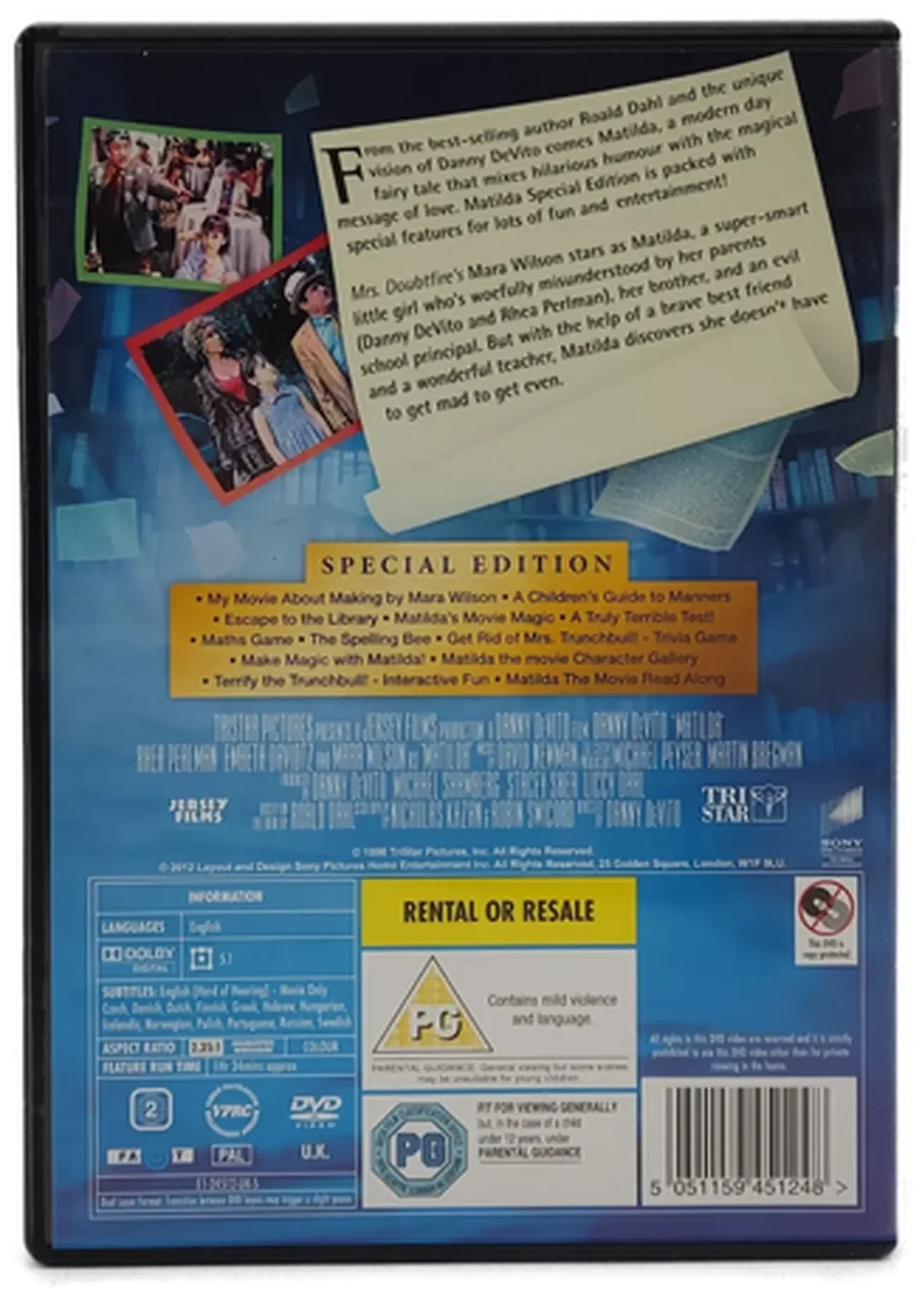 DVD "Matilda" mit Danny DeVito und Rhea Perlman (Englisch) – Bild 2