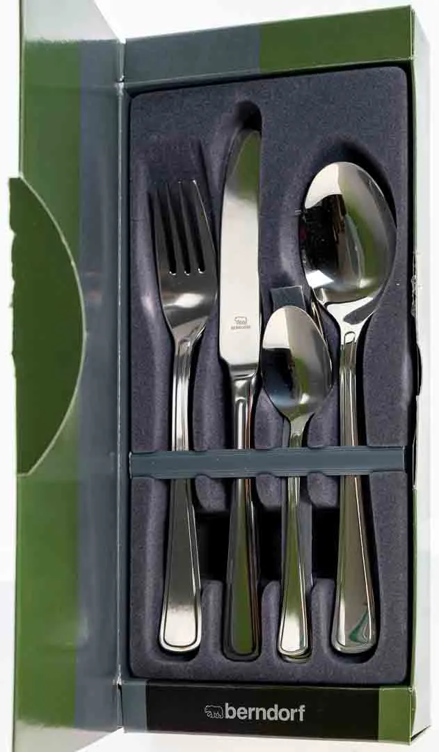 Berndorf Besteck-Set 5‑tlg. Edelstahl – Messer, Gabel, Löffel, Teelöffel, Kuchengabel "Julius Meinl" Edition – Bild 3